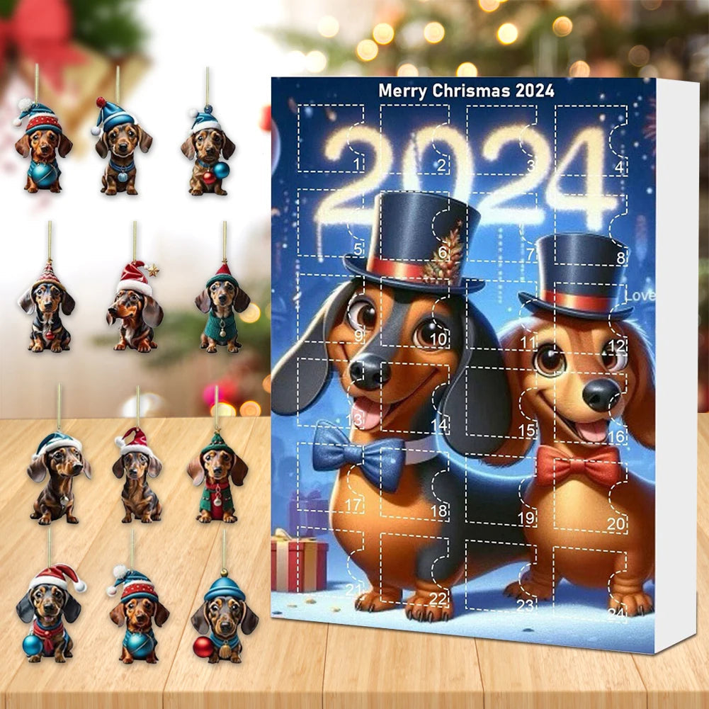 Calendrier de l'Avent Teckel | Surprises Festives pour Amoureux des Chiens