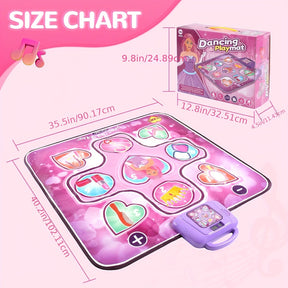 Tapis de Danse Interactif pour Filles - Amusement et Mouvement Sans Écran