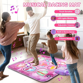 Tapis de Danse Interactif pour Filles - Amusement et Mouvement Sans Écran