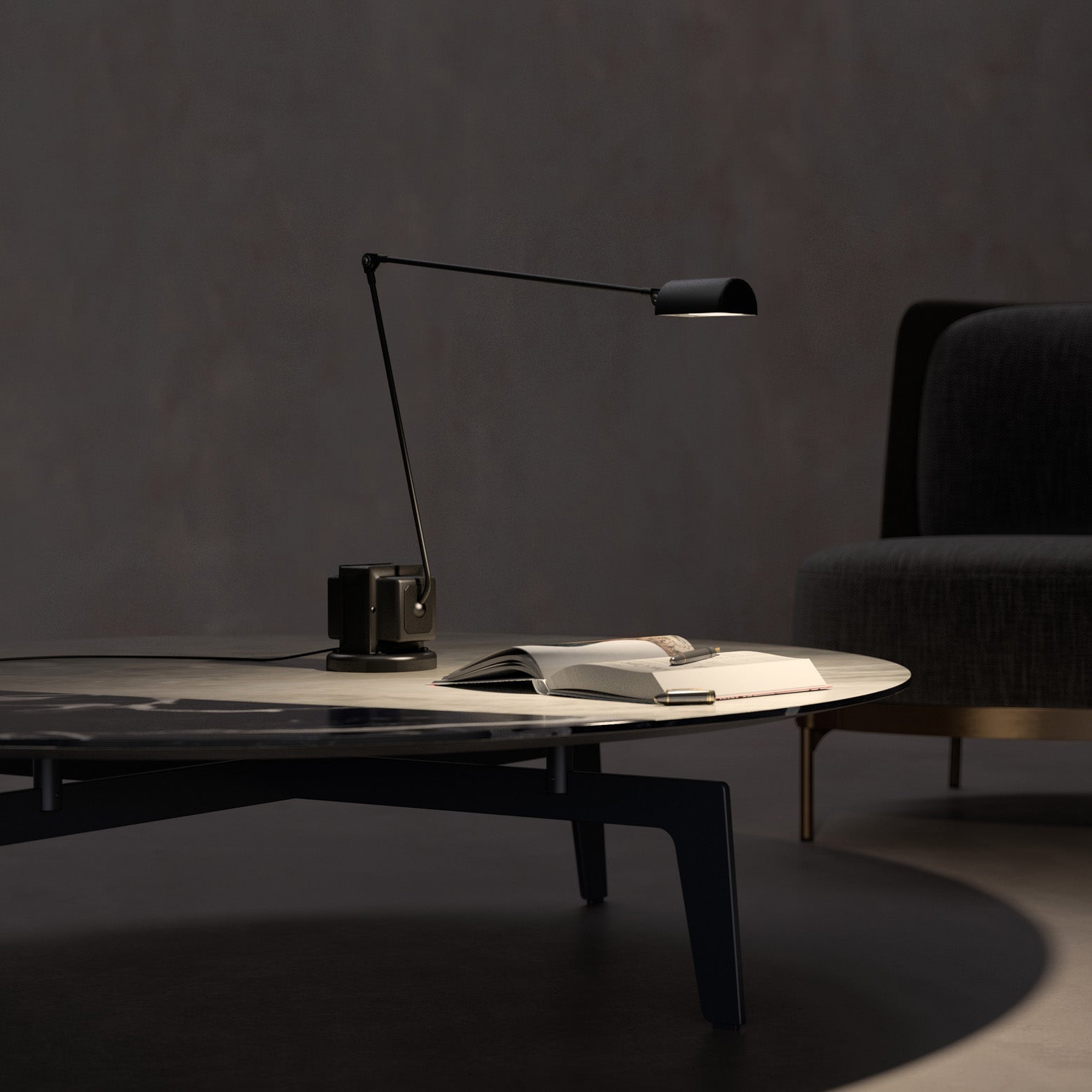 Lampe de Table Élégante et Polyvalente - Diffuseur Rotatif et Gradation Ajustable