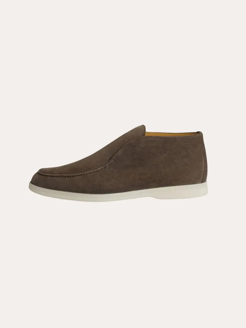 Mocassins en Suède Gris Foncé - Style Élégant et Confort Durable