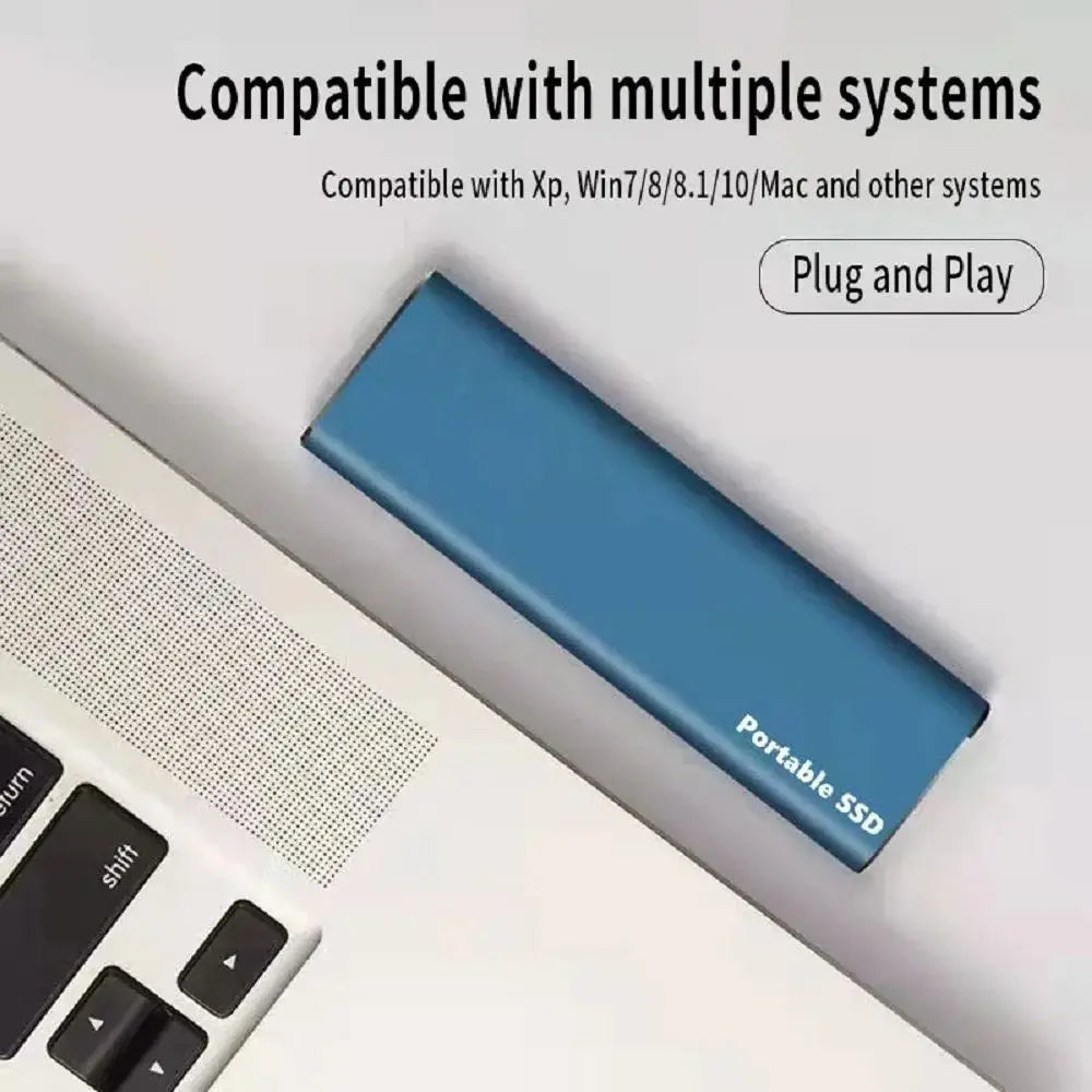 SSD Externe Portable Haute Vitesse - Design en Aluminium Compact et Durable