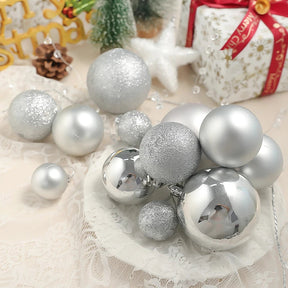 Boules de Noël Décoratives - Ensemble Coloré de 24 Ornements Suspendus