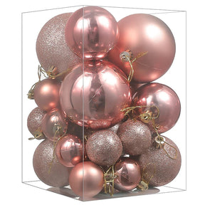 Boules de Noël Décoratives - Ensemble Coloré de 24 Ornements Suspendus