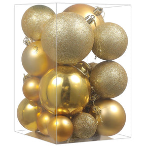 Boules de Noël Décoratives - Ensemble Coloré de 24 Ornements Suspendus