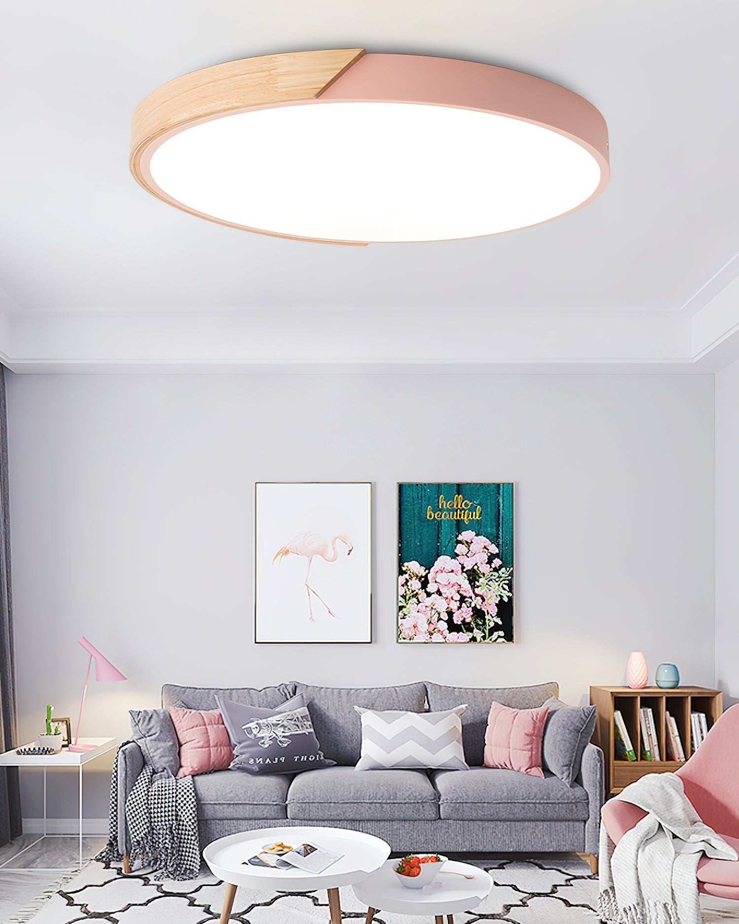 Lampe de Plafond Design Minimaliste - Éclairage Doux et Atmosphère Apaisante