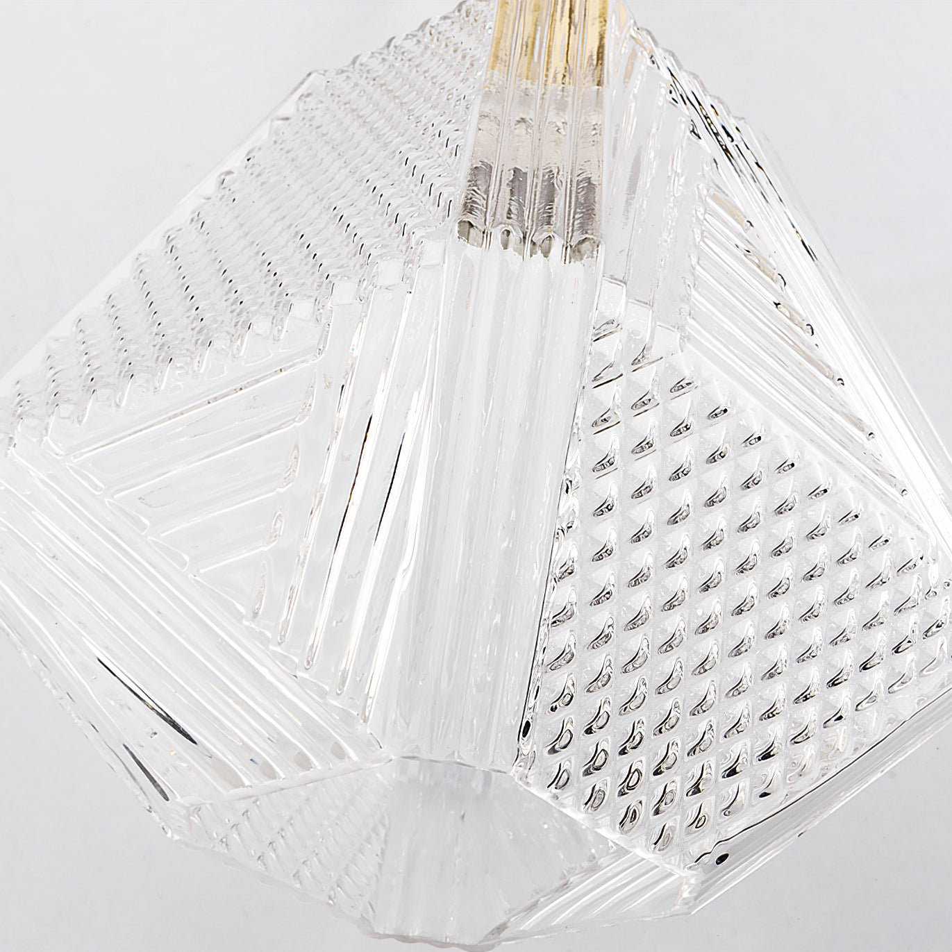 Lampe de Plafond Art Déco - Élégance et Luxe en Verre et Laiton