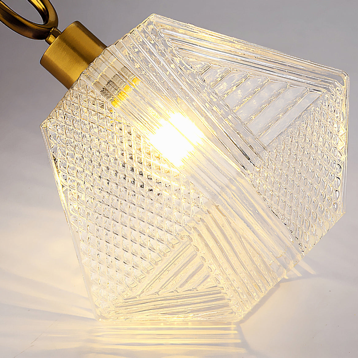 Lampe de Plafond Art Déco - Élégance et Luxe en Verre et Laiton