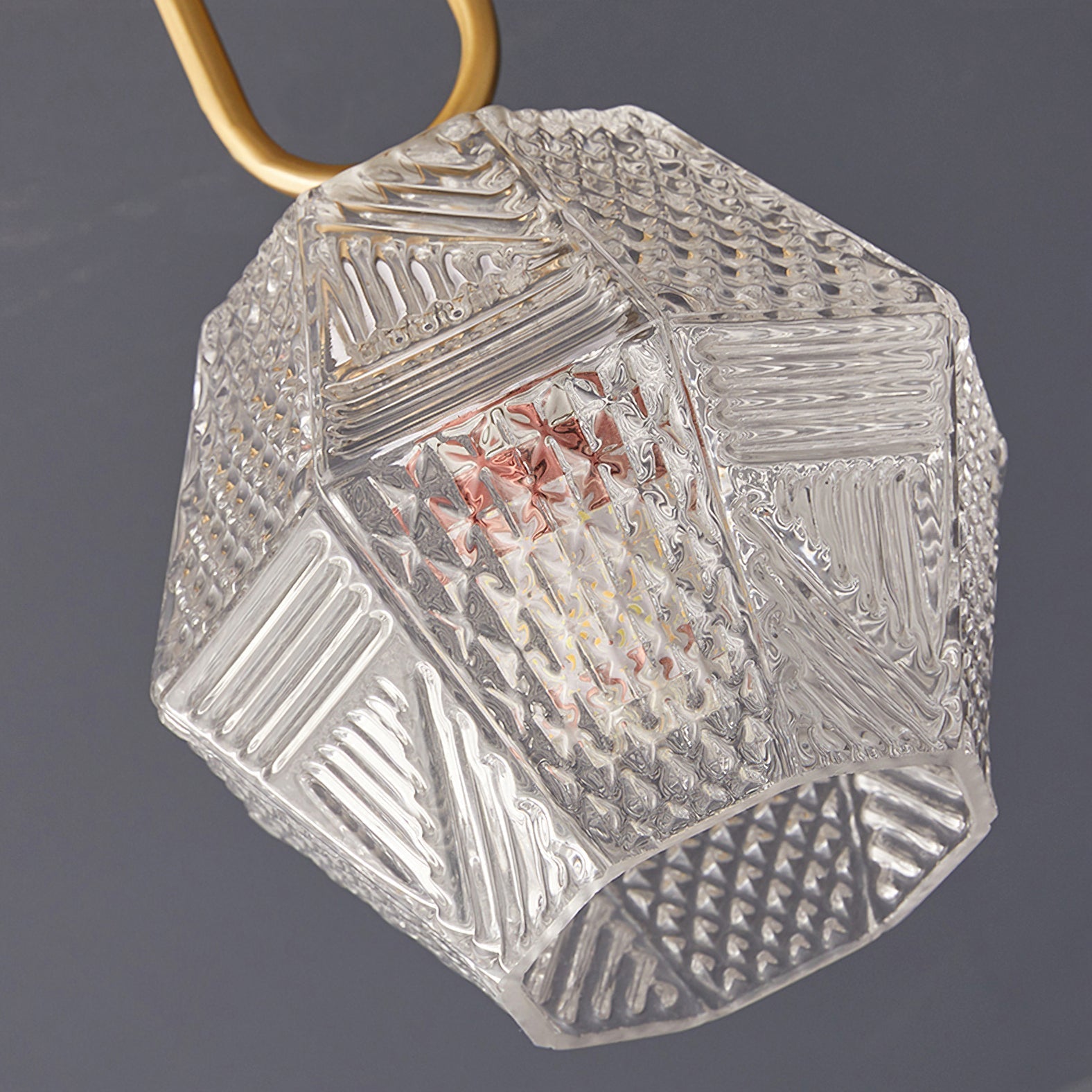 Lampe de Plafond Art Déco - Élégance et Luxe en Verre et Laiton