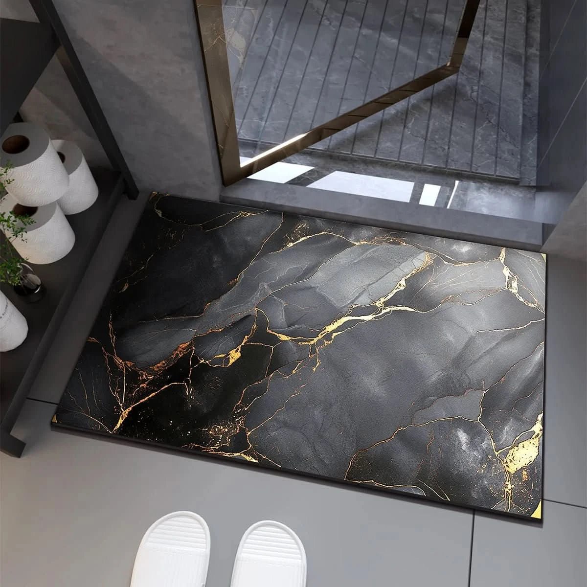 Tapis de Bain Antidérapant en Diatomite | Séchage Rapide et Confort Optimal
