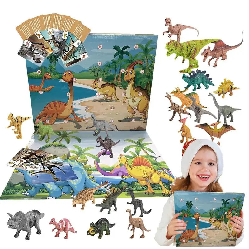 Calendrier de l'Avent Dinosaure | Compte à Rebours Coloré et Interactif