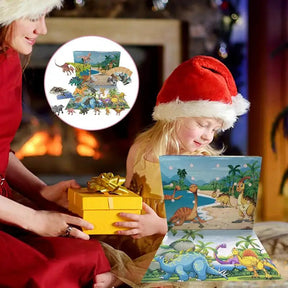 Calendrier de l'Avent Dinosaure | Compte à Rebours Coloré et Interactif