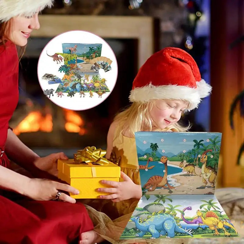 Calendrier de l'Avent Dinosaure | Compte à Rebours Coloré et Interactif
