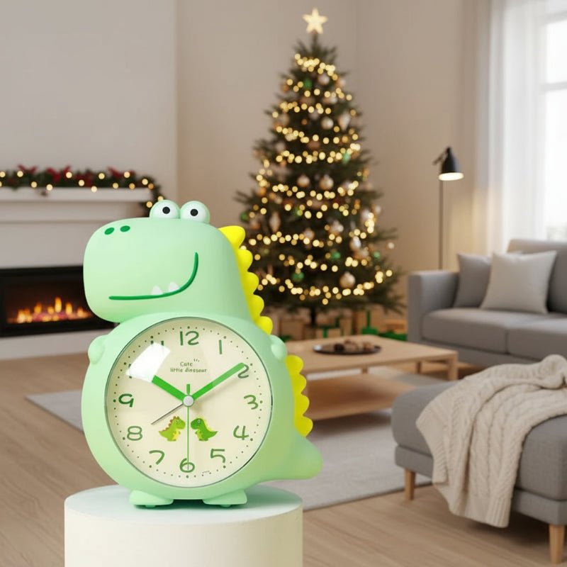 Réveil Dinosaure Amusant pour Enfants | Lumière Douce et Mécanisme Silencieux