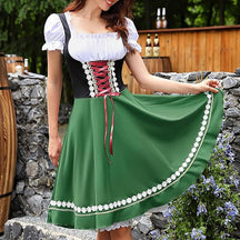 Robe Dirndl Bavaroise avec Blouse - Tenue Traditionnelle pour Oktoberfest