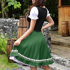 Robe Dirndl Bavaroise avec Blouse - Tenue Traditionnelle pour Oktoberfest