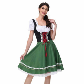 Robe Dirndl Bavaroise avec Blouse - Tenue Traditionnelle pour Oktoberfest