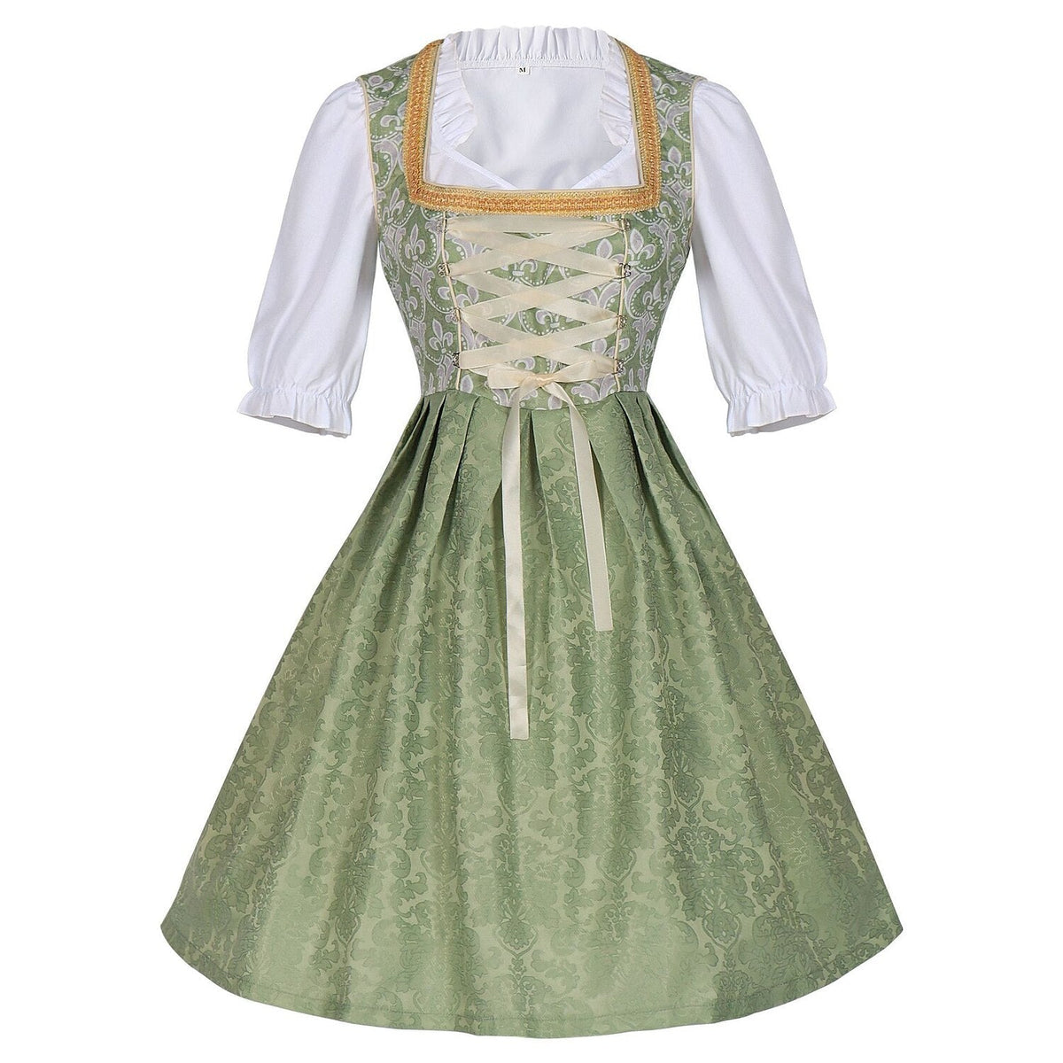 Robe Dirndl Or Champagne - Élégante et Glamoureuse pour Oktoberfest