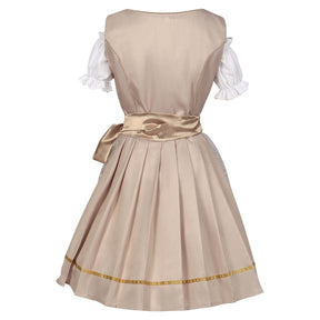 Robe Dirndl Or Champagne - Élégante et Glamoureuse pour Oktoberfest
