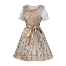 Robe Dirndl Or Champagne - Élégante et Glamoureuse pour Oktoberfest
