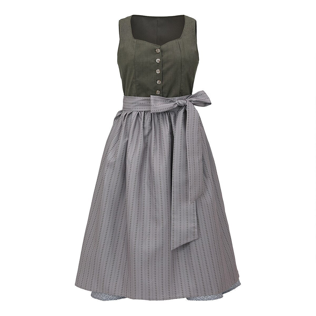 Robe Dirndl Traditionnelle avec Tablier - Élégante Tenue pour Oktoberfest