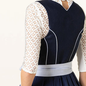 Dirndl Traditionnel à Motif Floral - Élégance Bavaroise pour Oktoberfest