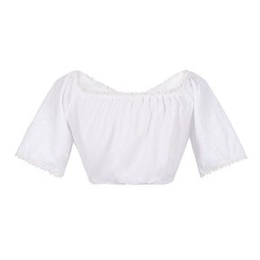 Robe Dirndl Fleurie Rose - Ensemble Traditionnel avec Tablier et Blouse