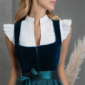 Robe Dirndl Fleurie Rose - Élégante et Confortable pour Oktoberfest