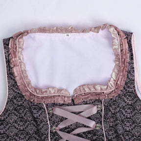 Robe dirndl traditionnelle avec broderie - Ensemble élégant pour Oktoberfest