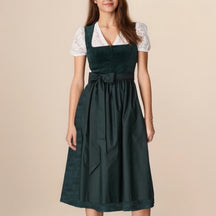 Dirndl Vert Foncé pour Femmes - Robe Traditionnelle Élégante pour Oktoberfest