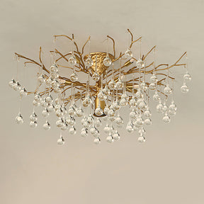 Plafonnier Élégant en Verre - Finition Luxueuse et Lumière Douce