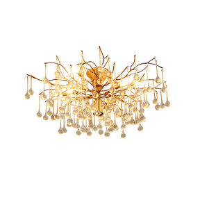 Plafonnier Élégant en Verre - Finition Luxueuse et Lumière Douce