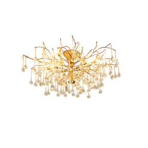 Plafonnier Élégant en Verre - Finition Luxueuse et Lumière Douce