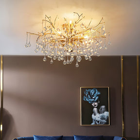 Plafonnier Élégant en Verre - Finition Luxueuse et Lumière Douce