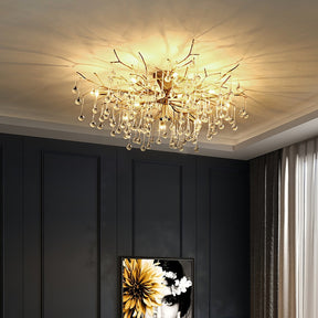 Plafonnier Élégant en Verre - Finition Luxueuse et Lumière Douce