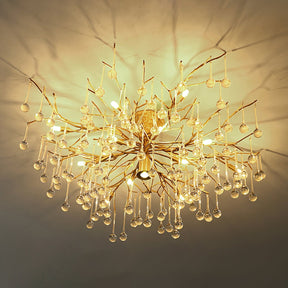 Plafonnier Élégant en Verre - Finition Luxueuse et Lumière Douce
