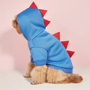 Costume de Chien Dinosaure - Hoodie en Fleece Doux et Amusant