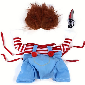 Costume Halloween pour Chien - Design Effrayant en Peluche Douce
