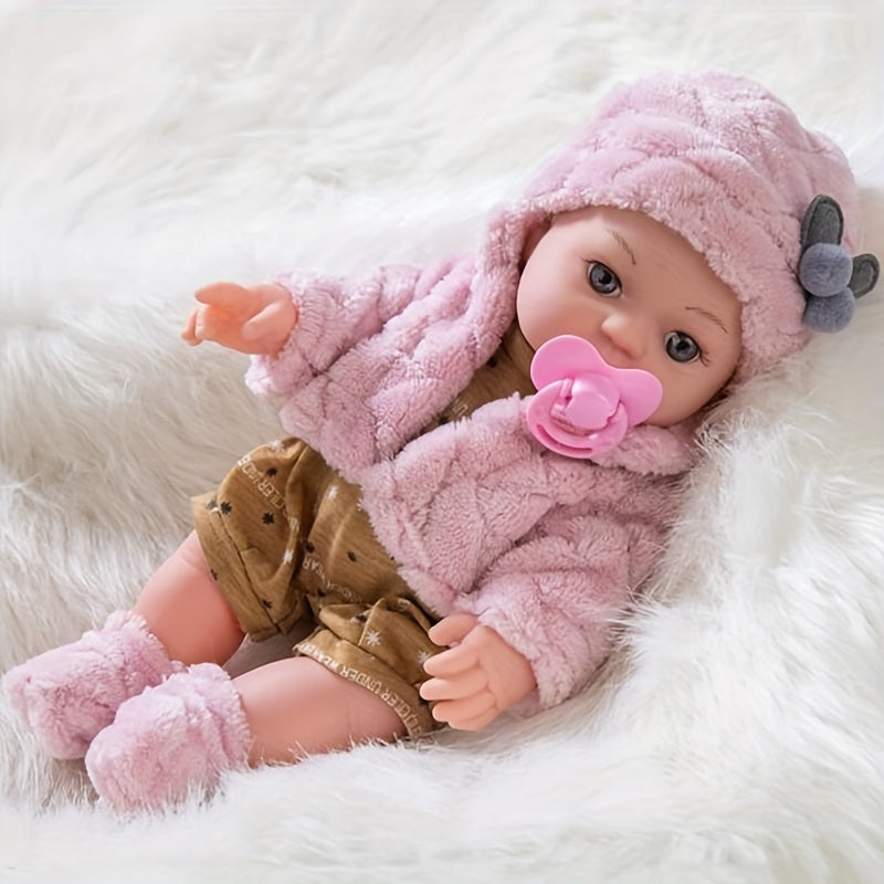 Poupée Bébé en Silicone Doux - Jouet Interactif pour Tout-Petits