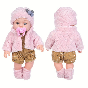 Poupée Bébé en Silicone Doux - Jouet Interactif pour Tout-Petits