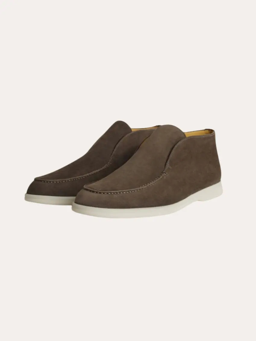 Mocassins en Suède Gris Foncé - Style Élégant et Confort Durable