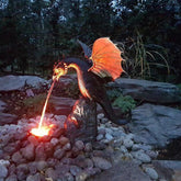 Fontaine de Dragon Cracheur de Feu - Sculpture Enchanteresse pour Jardin