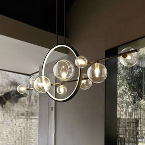 Lustre en Verre Moderne pour Cuisine - Éclairage Élégant et Accueillant