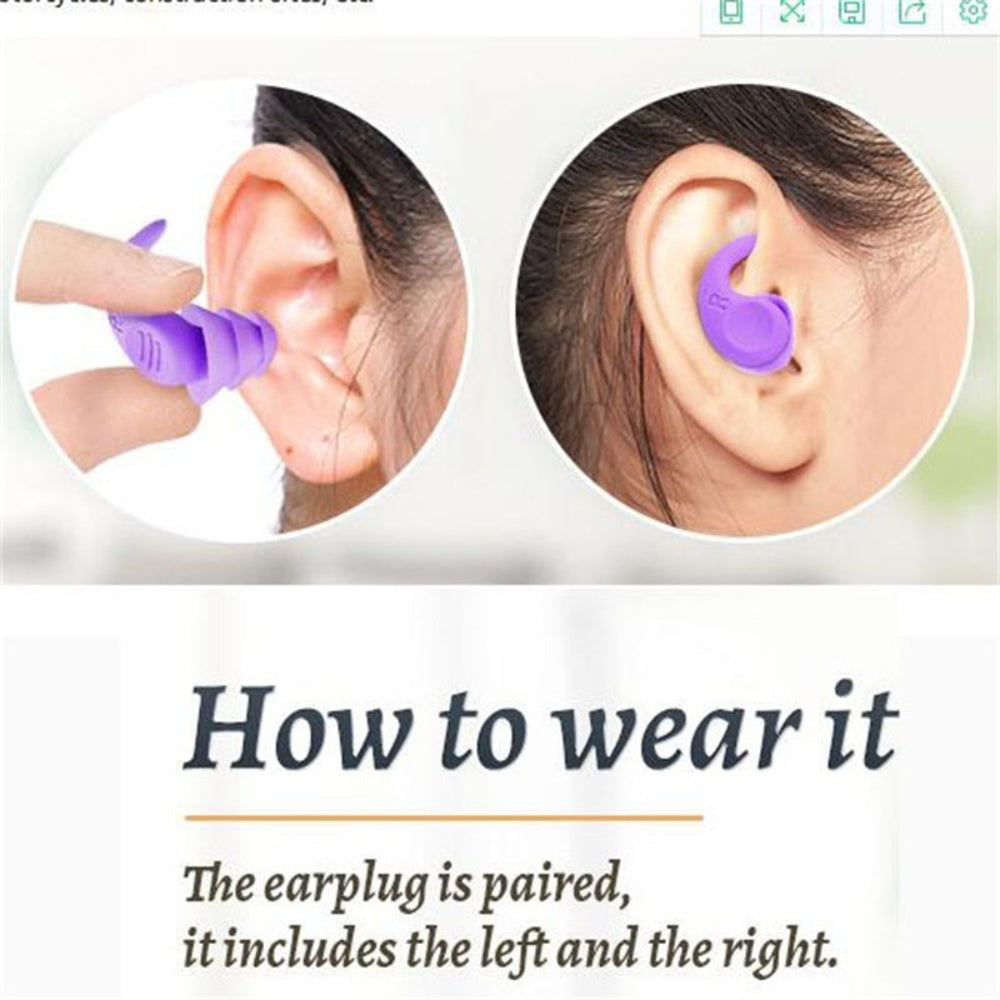 Bouchons d'oreilles en Silicone Réutilisables - Confort et Isolation Phonique pour Sommeil