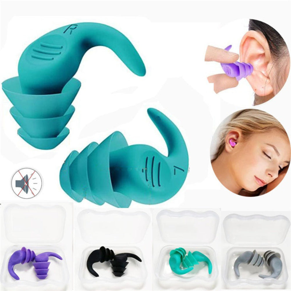 Bouchons d'oreilles en Silicone Réutilisables - Confort et Isolation Phonique pour Sommeil