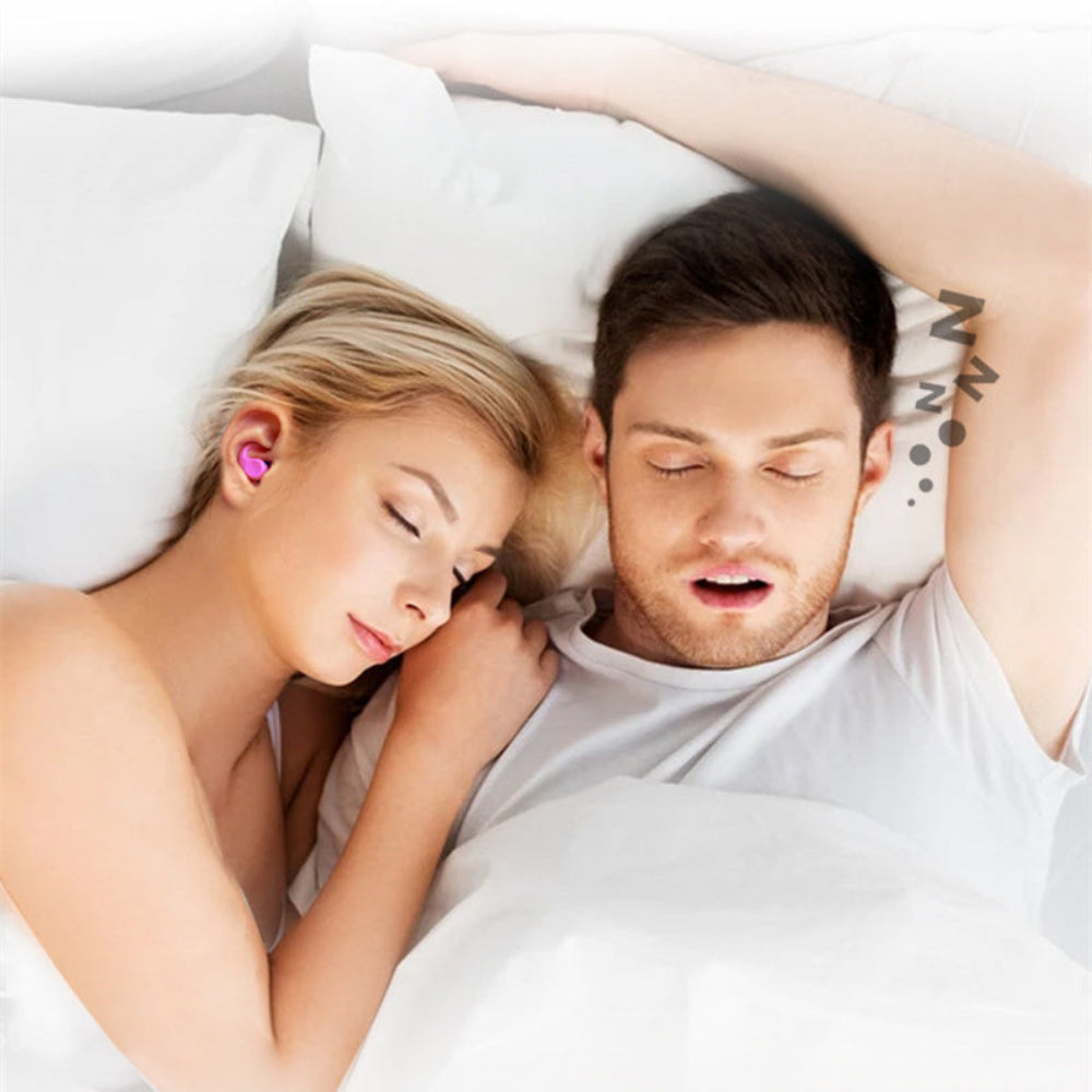 Bouchons d'oreilles en Silicone Réutilisables - Confort et Isolation Phonique pour Sommeil
