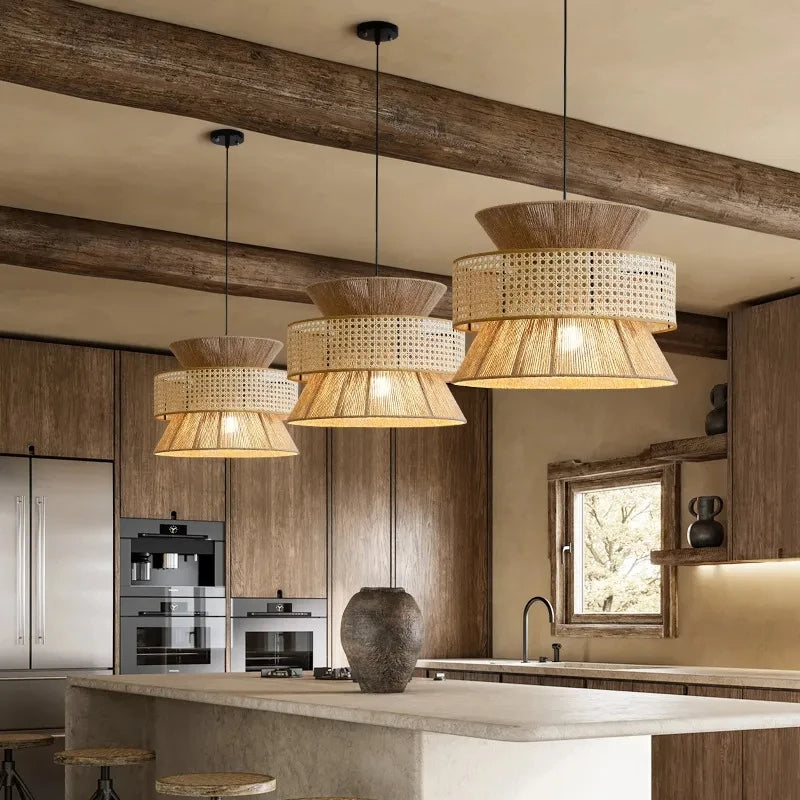 Lampe Suspendue Wabi Sabi - Design Artisanale et Atmosphère Chaleureuse
