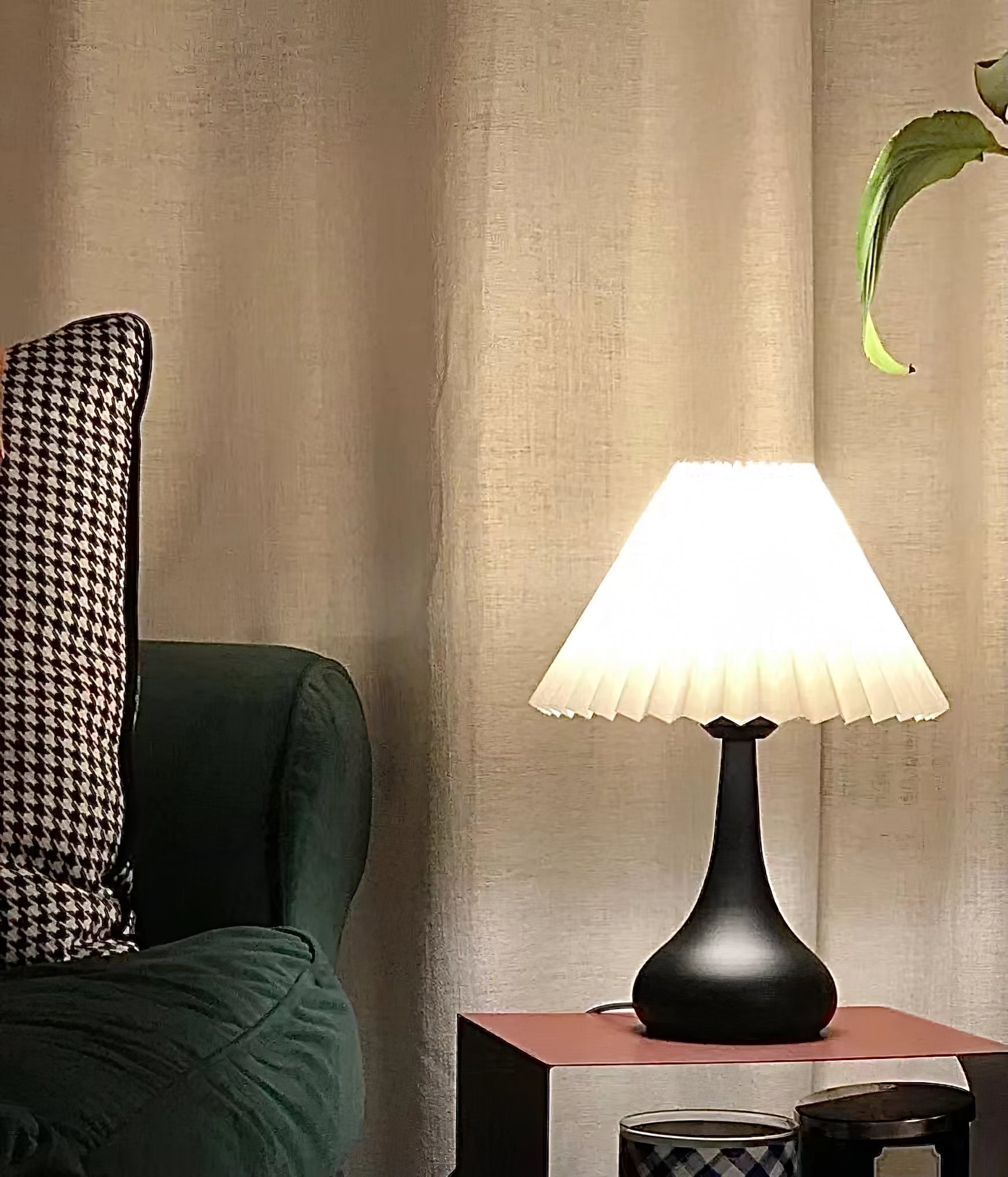 Lampe de Table Esthétique Tambour - Ambiance Cosy et Élégante