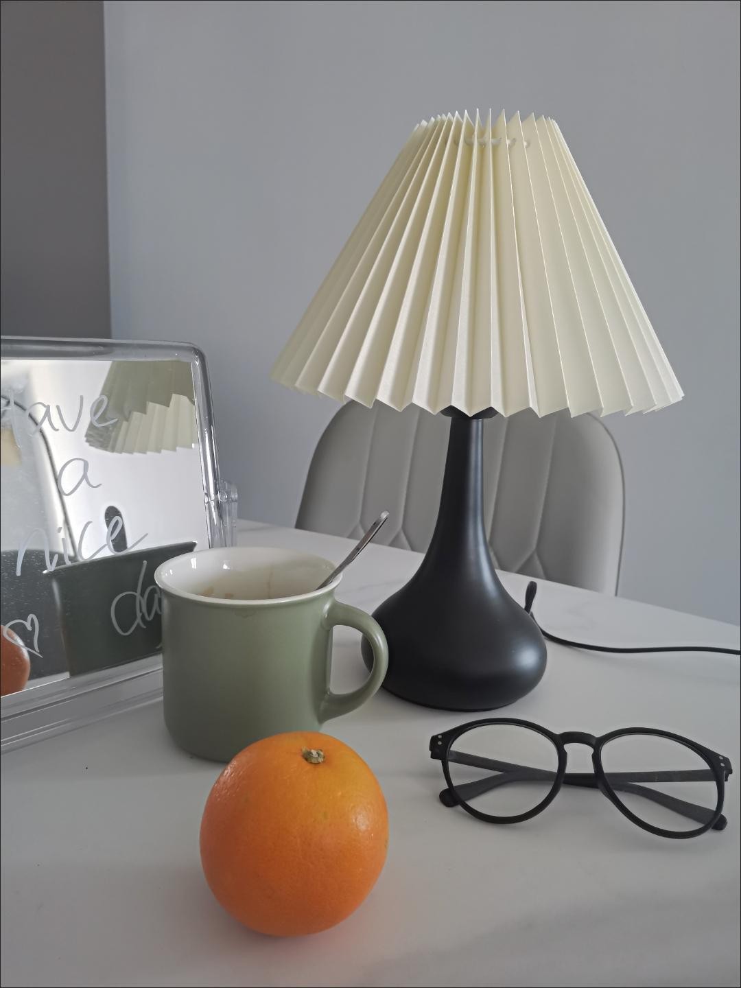 Lampe de Table Esthétique Tambour - Ambiance Cosy et Élégante