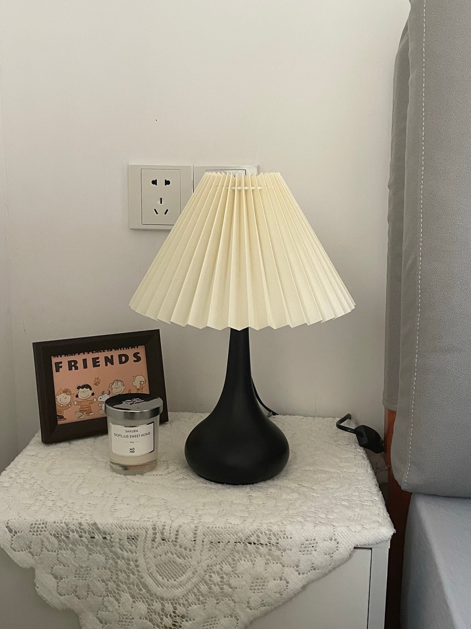 Lampe de Table Esthétique Tambour - Ambiance Cosy et Élégante